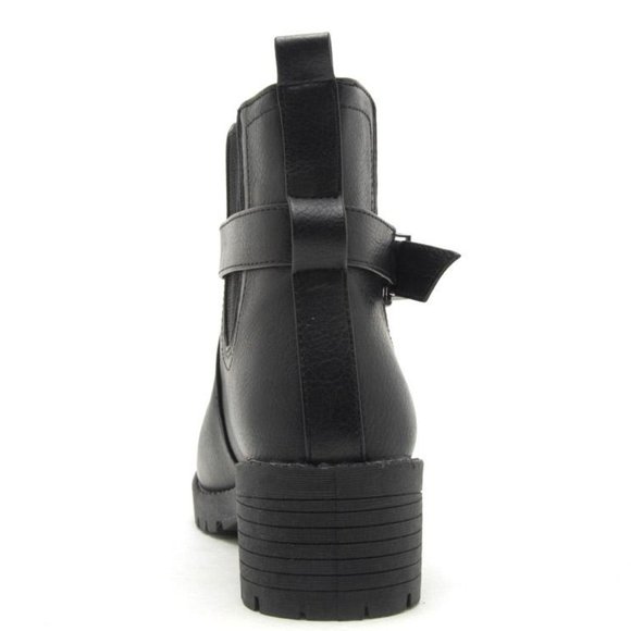 Black Bootie with Ankle Strap Size 10 - Picture 8 of 8